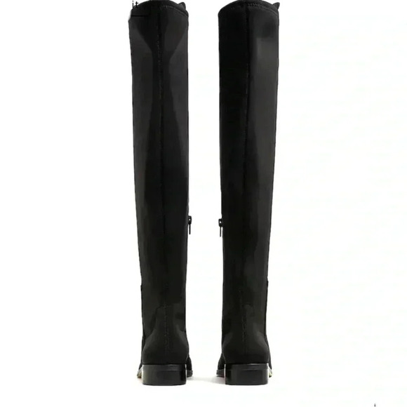 J. Crew New Over the Knee Boots Black Suede - Picture 5 of 16